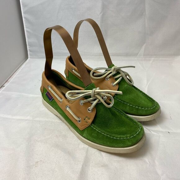 SEBAGO DOCKSIDES 7 men's Green suede - Picture 1 of 8